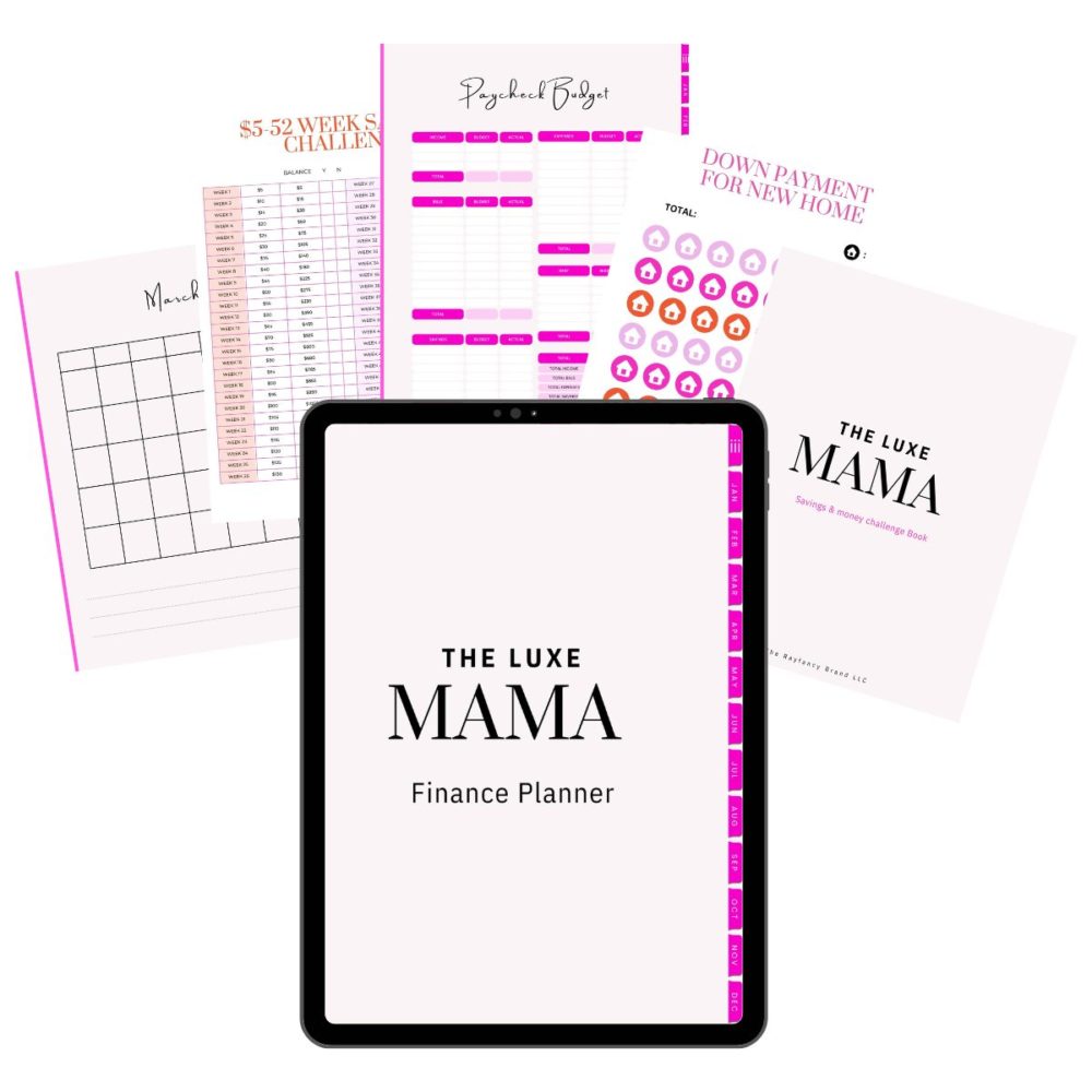 Luxe Mama Finance budget planner + Savings Book (digital)