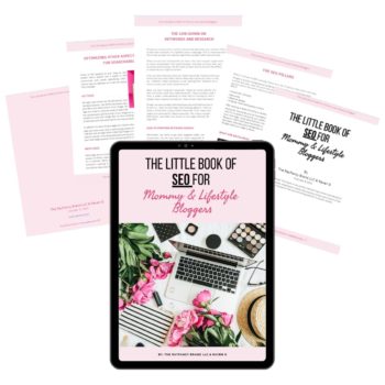 Easy Ebook for mom & lifestyle blogger on SEO for blogs